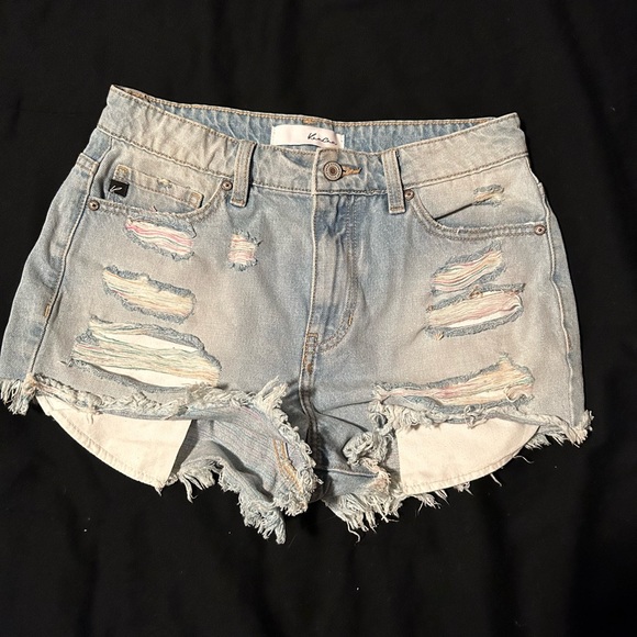 KanCan Pants - KanCan Distressed Denim Shorts